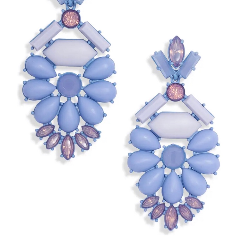 Stella & Dot Heck Yes Statement Earrings Lavender